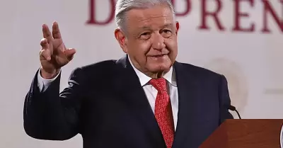 Andrs Manuel Lpez Obrador durante la conferencia matutina.