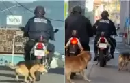 VIDEO: Policía arrastra a perro en su moto