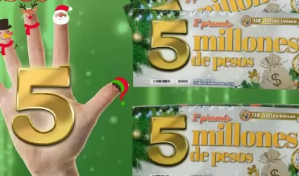 Entregar Sorteo Unison 5 mdp como primer premio en diciembre