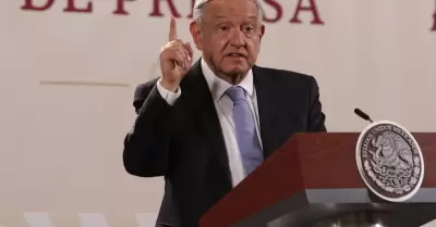 El presidente Andrs Manuel Lpez Obrador durante la conferencia matutina desde 