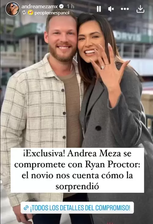 Andrea Meza se compromete.