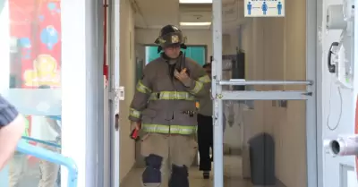 Conato de incendio en edificio de Telmex