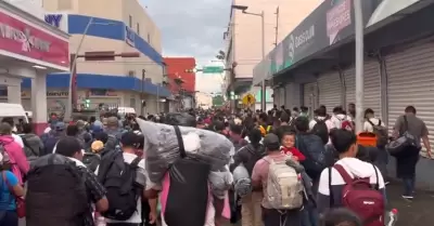 Caravana migrante sale de Tapachula, Chiapas
