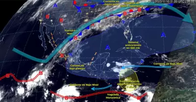 Sistemas meteorológicos del 10 de noviembre de 2023