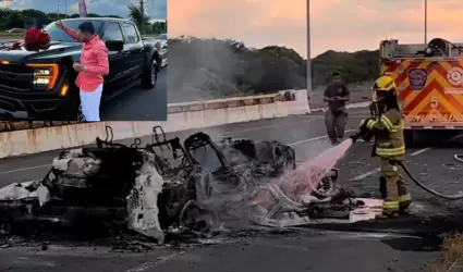 Se calcina camioneta de "Paponas"