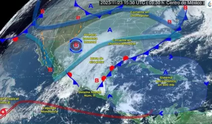 Sistemas meteorolgicos del 23 de noviembre