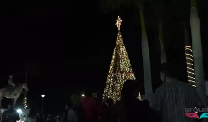 Encendido de rbol navideo en Ciudad Obregn