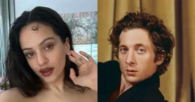 Rosala y Jeremy Allen White.