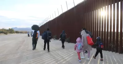 Migrantes en la frontera con EU