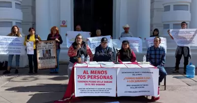 Manifestacin de pobladores del Ro Sonora