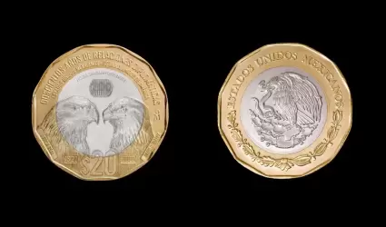 Nueva moneda de 20 pesos que entr en circulacin el 6 de diciemre de 2023