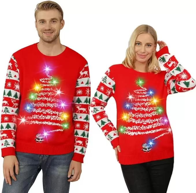 Ugly Sweater rbol de navidad con luz