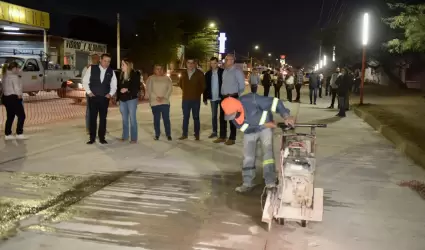 Supervisin de obra en la avenida Navojoa