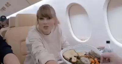Taylor Swift en su jet privado