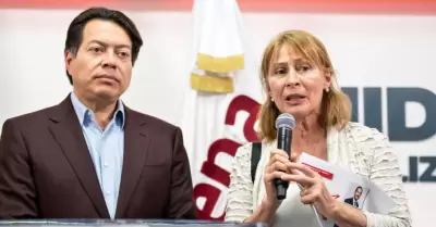 Mario Delgado y Tatiana Clouthier,