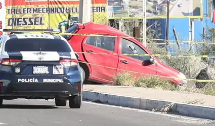 Una mujer falleció tras chocar el auto que conducía contra un poste de concreto.