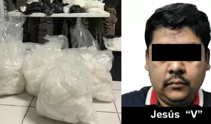 Jess "V", transportaba metanfetamina en un vehculo procedente de Ciudad Obreg
