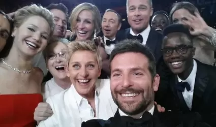 Selfie de Ellen Degeneres en los scar