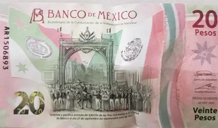 Billete de 20 pesos