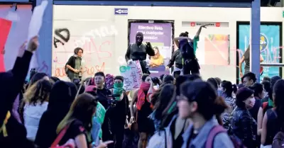 Protesta con motivo del 8M