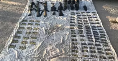 Armas aseguradas tras agresin a militares en Oquitoa