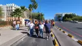Caminata organizada por sindicatos en los alrededores de la Unison