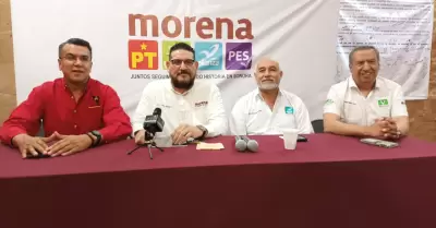 Representantes de partidos de la candidatura comn de Mara Dolores del Ro