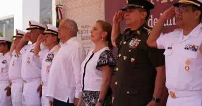 Andrs Manuel Lpez Obrador encabez este sbado la ceremonia del Da de la Mari