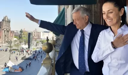 Andrs Manuel Lpez Obrador y Claudia Sheinbaum