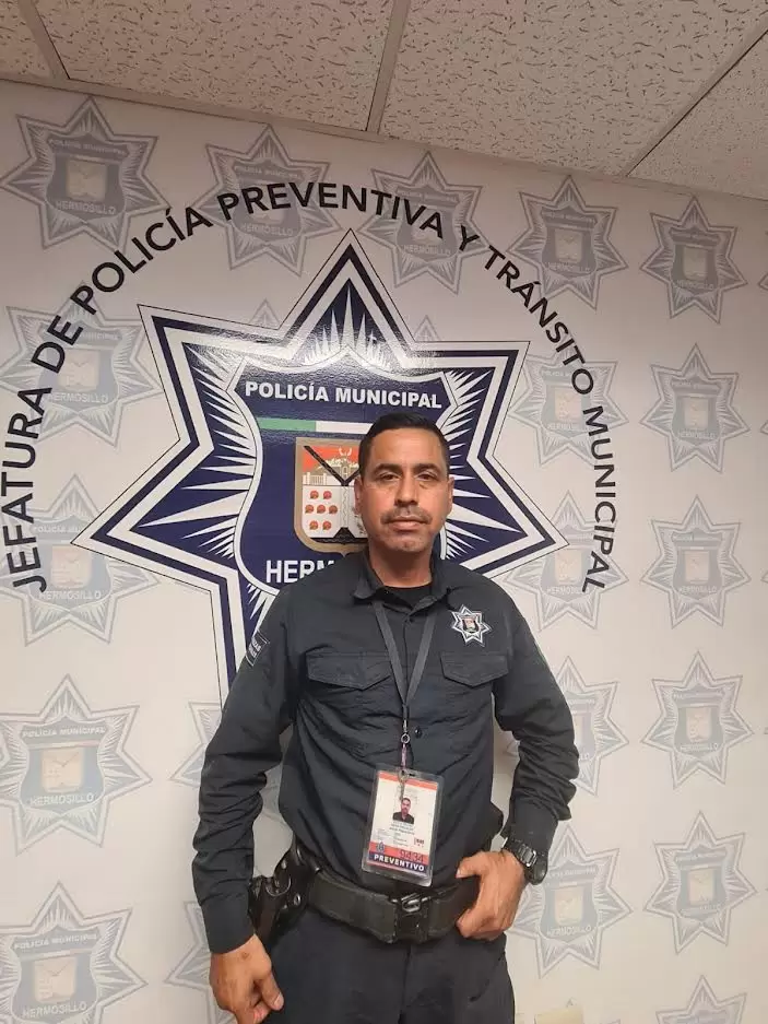 Jess Francisco Vieda Grijalva, oficial de la Polica Preventiva de Hermosillo