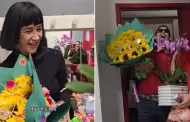 VIDEO "El Patrn" regala flores a Susana Zabaleta de Ricardo Prez