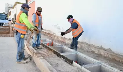 Obras en vialidades del Centro de Hermosillo