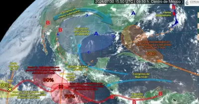 Fenmenos meteorolgicos de este martes en Mxico