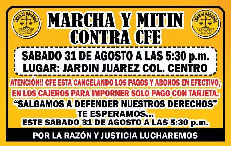 Marcha y mitin de la Unin de Usuarios