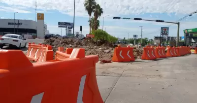 Trabajos de Agua de Hermosillo en el bulevar Morelos