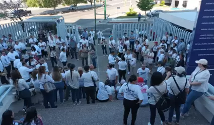 Manifestacin en el Poder Judicial en Hermosillo