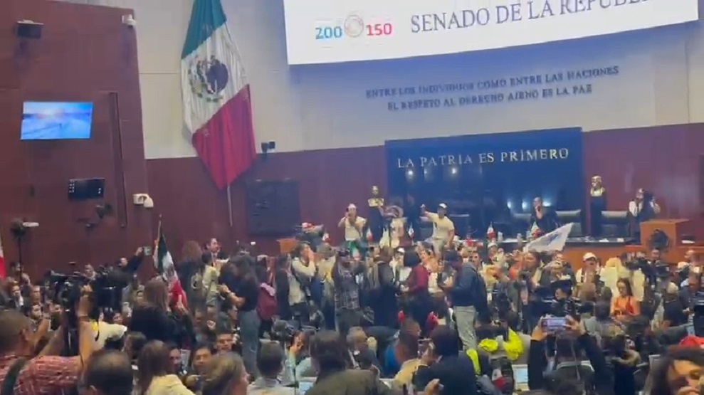 VIDEO Integrantes del Poder Judicial en Sonora ingresan al Senado de la ...