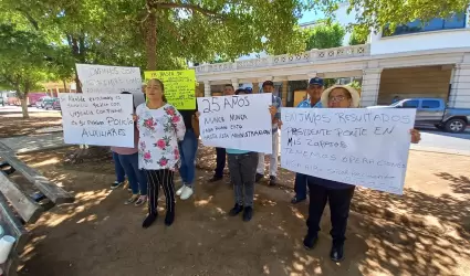 Protesta de policas auxiliares