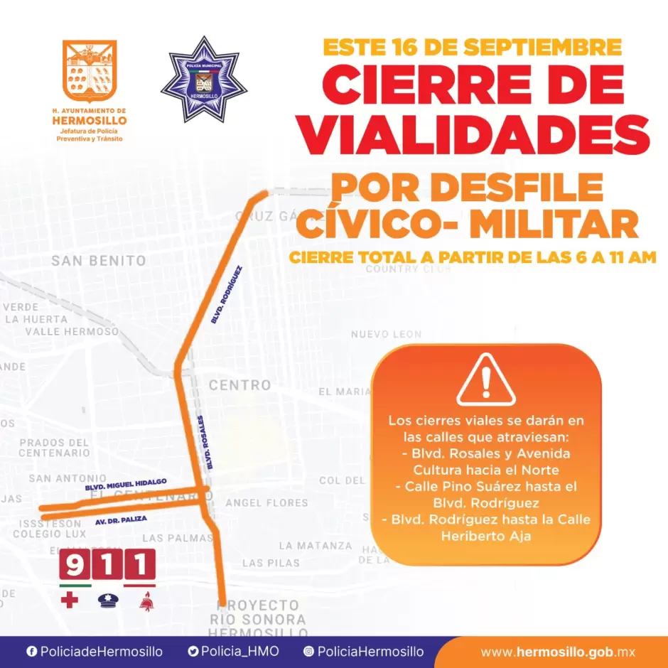 Cierre de vialidades