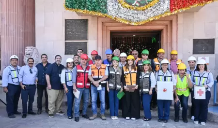 Se realiz en Palacio Municipal un simulacro y evacuacin