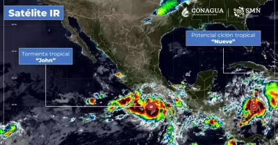 John se ha intensificado a huracn categora 1, prximo a las costas de Oaxaca y