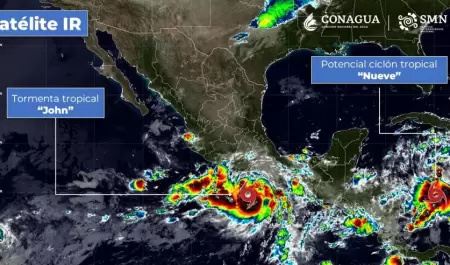 John se ha intensificado a hurac�n categor�a 1, pr�ximo a las costas de Oaxaca y