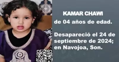 Nia africana desaparecida en Navojoa