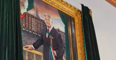 Retrato de AMLO en la Galera de los Presidentes