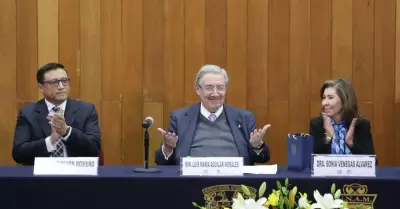 La Facultad de Derecho de la UNAM rindi un homenaje al ministro Luis Mara Agui