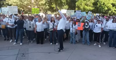 Jueces, magistrados y empleados del Poder Judicial en Hermosillo se manifestaron