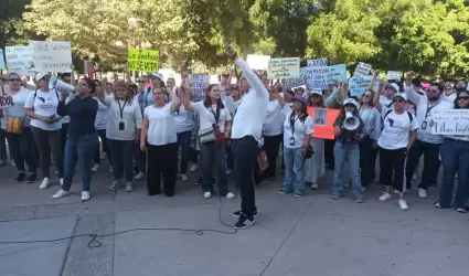 Jueces, magistrados y empleados del Poder Judicial en Hermosillo se manifestaron