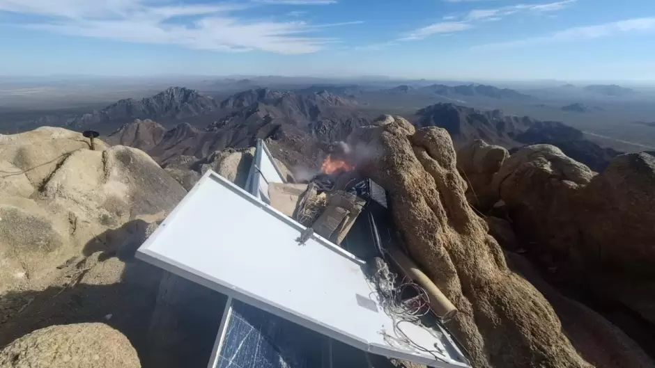 Campamento destruido en Sonoyta