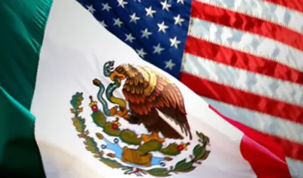 Bandera de Mxico y Estados Unidos