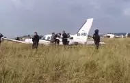 Avioneta aterriza de emergencia en Puebla